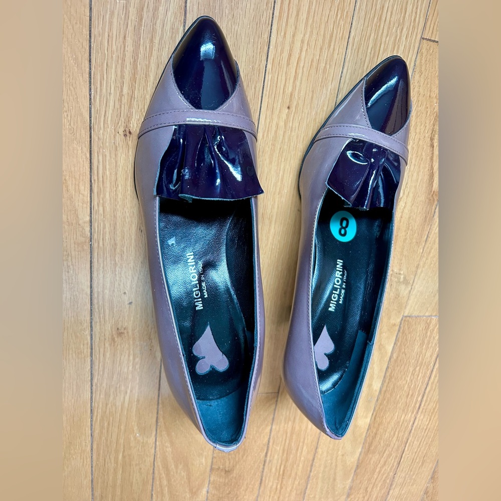 Migliorini Purple Women's Shoes Size 8 patent leather